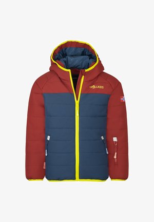 TROLLKIDS, KIDS HAFJELL SNOW JACKET PRO UNISEX - Winter jacket - carmin red mystic blue glow green