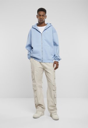 Karl Kani CHEST SIGNATURE ESSENTIAL ZIP HOODIE UNISEX - Lukuga pusa - blue