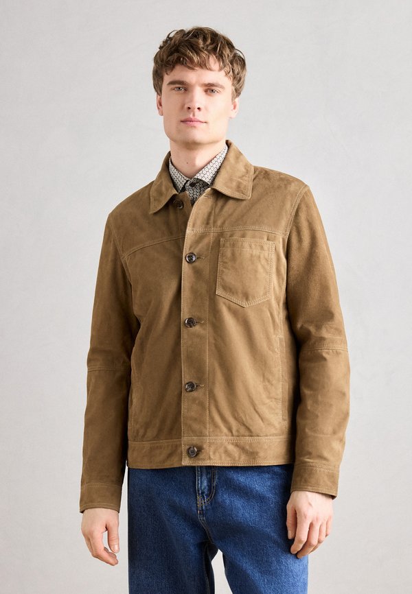 FLINT - Lederjacke - medium beige