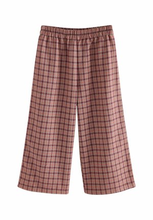 Next, REGULAR FIT - PULLON WIDE LEG TROUSERS  . - Trousers - orange red check