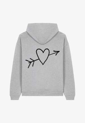 EL AMOR BACK EMBROIDERY UNISEX - Sweat à capuche - mottled grey