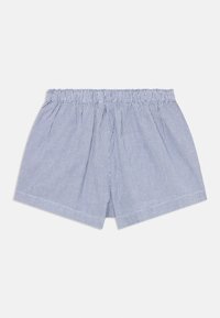 Blå og hvite stribede shorts med elastisk talje, lavet af letvægtsstof. Har en afslappet pasform og sømmede kanter.