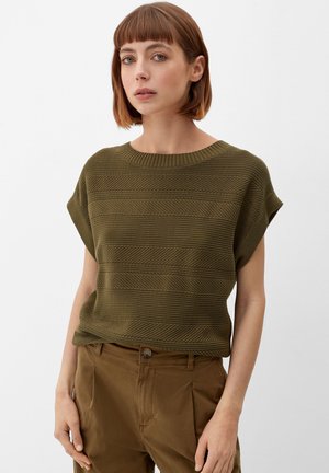s.Oliver, T-shirt basic - olivgrün