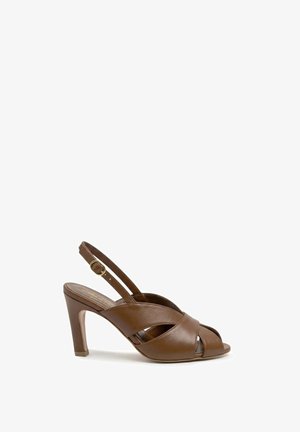 Bianca Di, SANDALO - Sandali con tacco - nappa choco