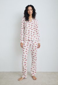 LASCANA XMAS PYJAMA SET - Pyjama - weiß gemustert