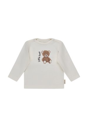 Sterntaler, LANGARMSHIRT BÄR MIT KNÖPFEN AM HALSAUSSCHNITT - Langarmshirt - ecru