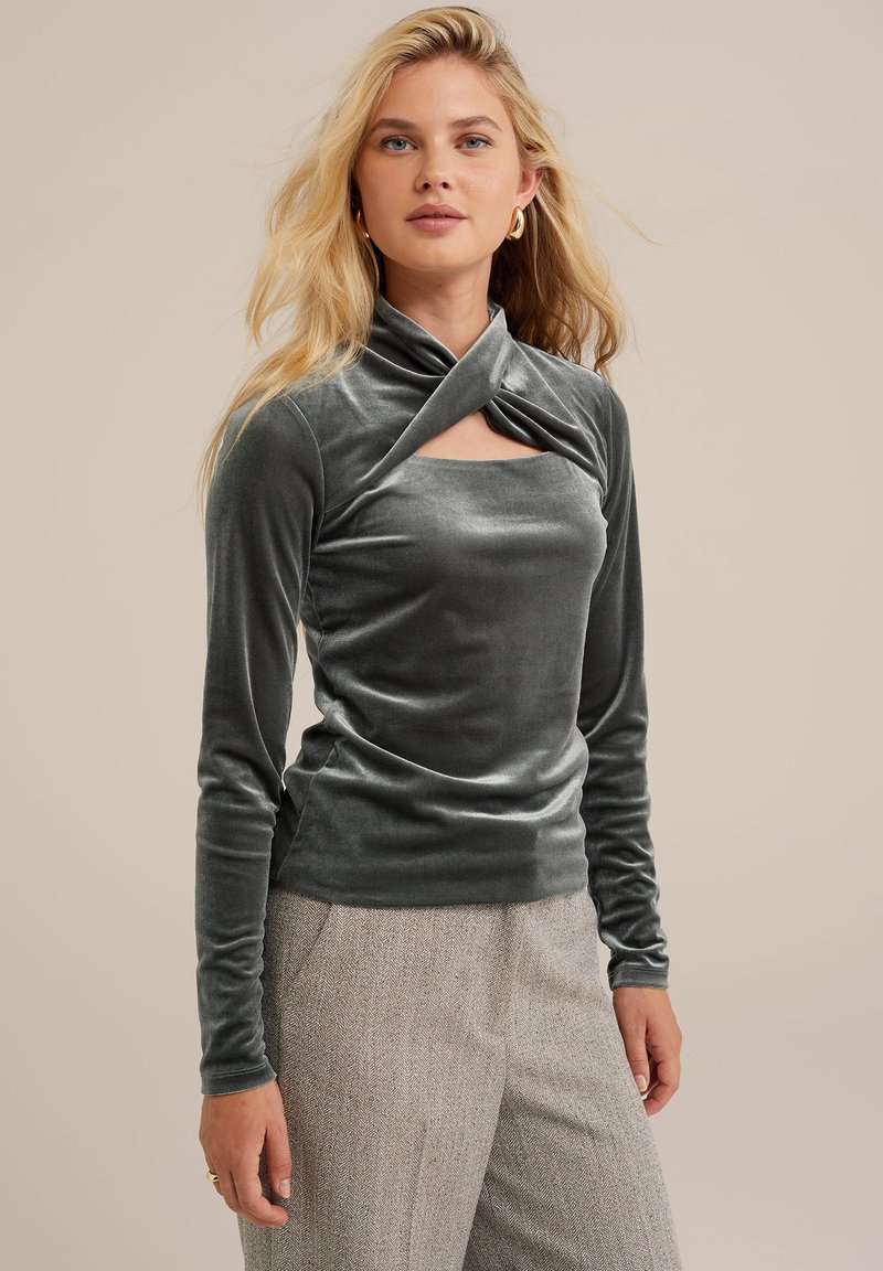 WE Fashion Ilgarankovis viršutinės dalies drabužis - green