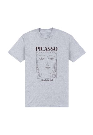 Henry Tiger, APOH LONDON PICASSO HEAD - T-shirt imprimé - heather grey