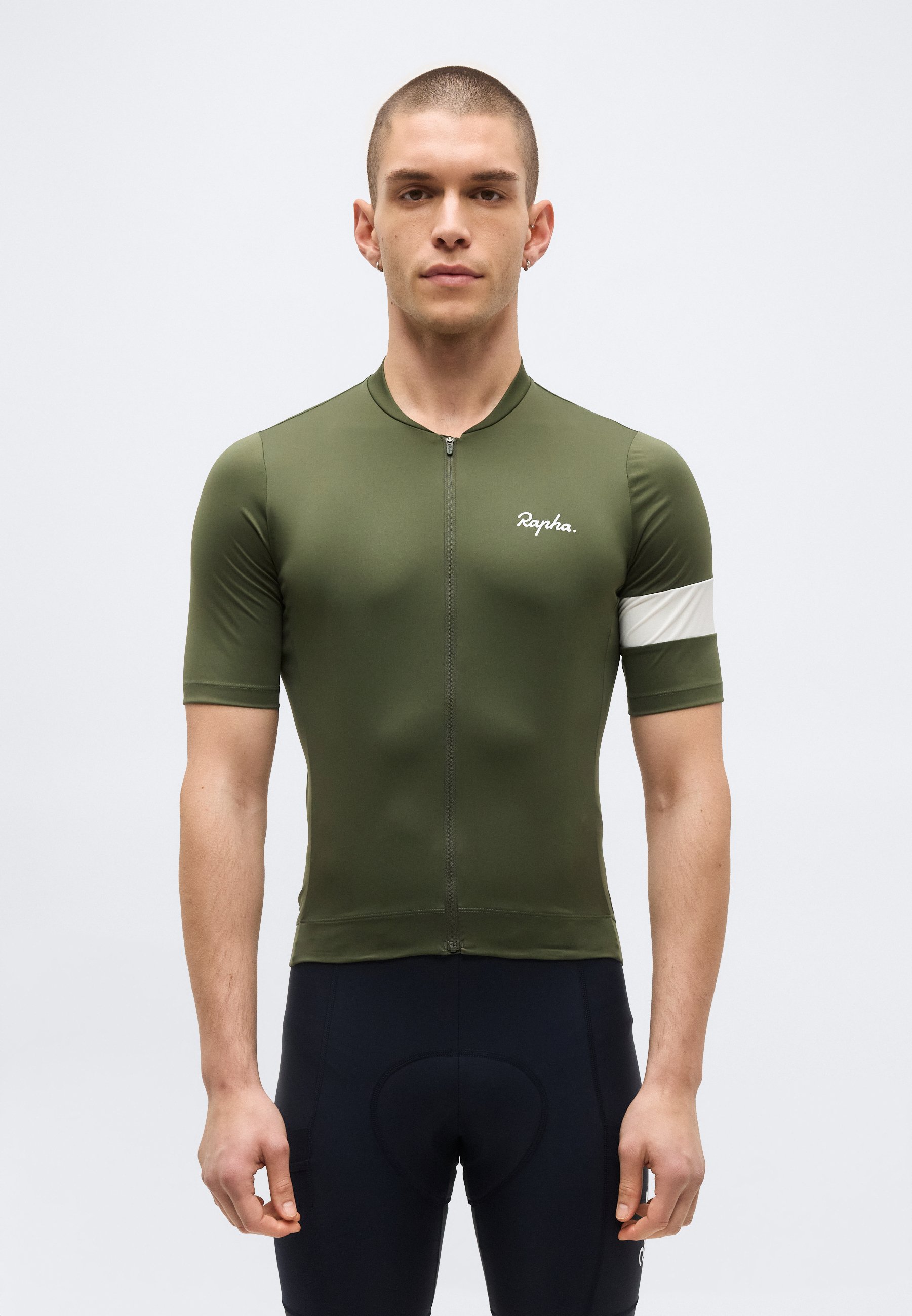 Rapha MEN'S CORE - Cycling Jersey - dark green/white/dark green