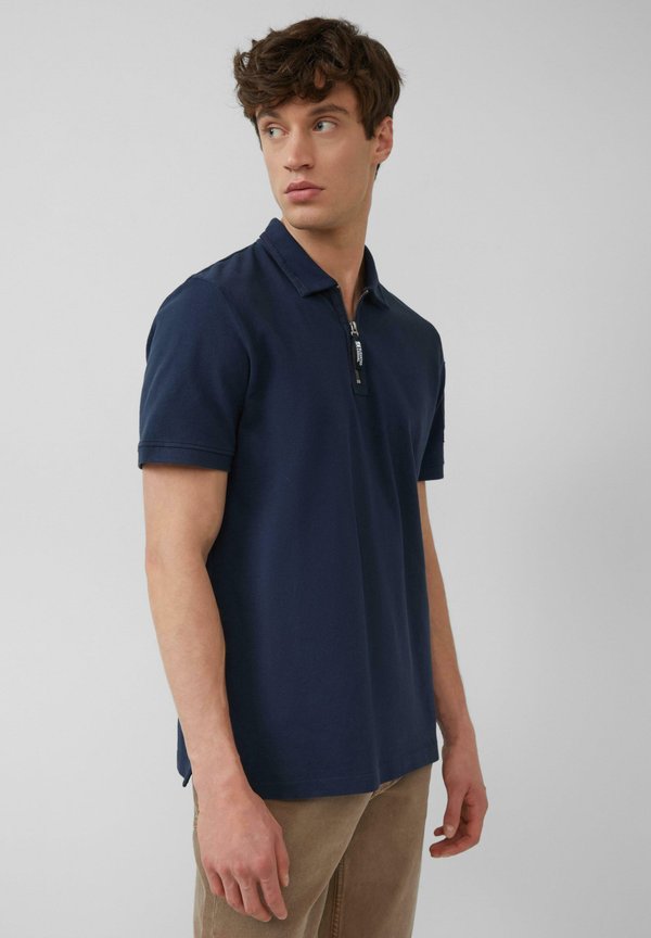 MIT REISSVERSCHLUSS UND ÄRMELTASCHE - Poloshirt - tiefblau