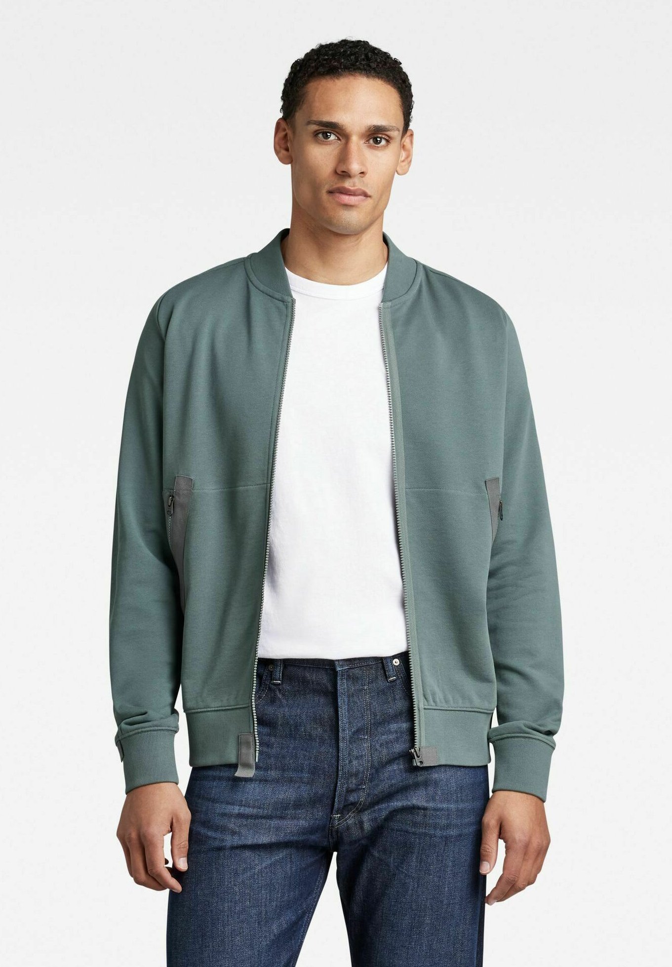 G-STAR Strickjacke grey moss/grün