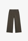 100% LINEN FLOWING PANTS - Trousers - brown