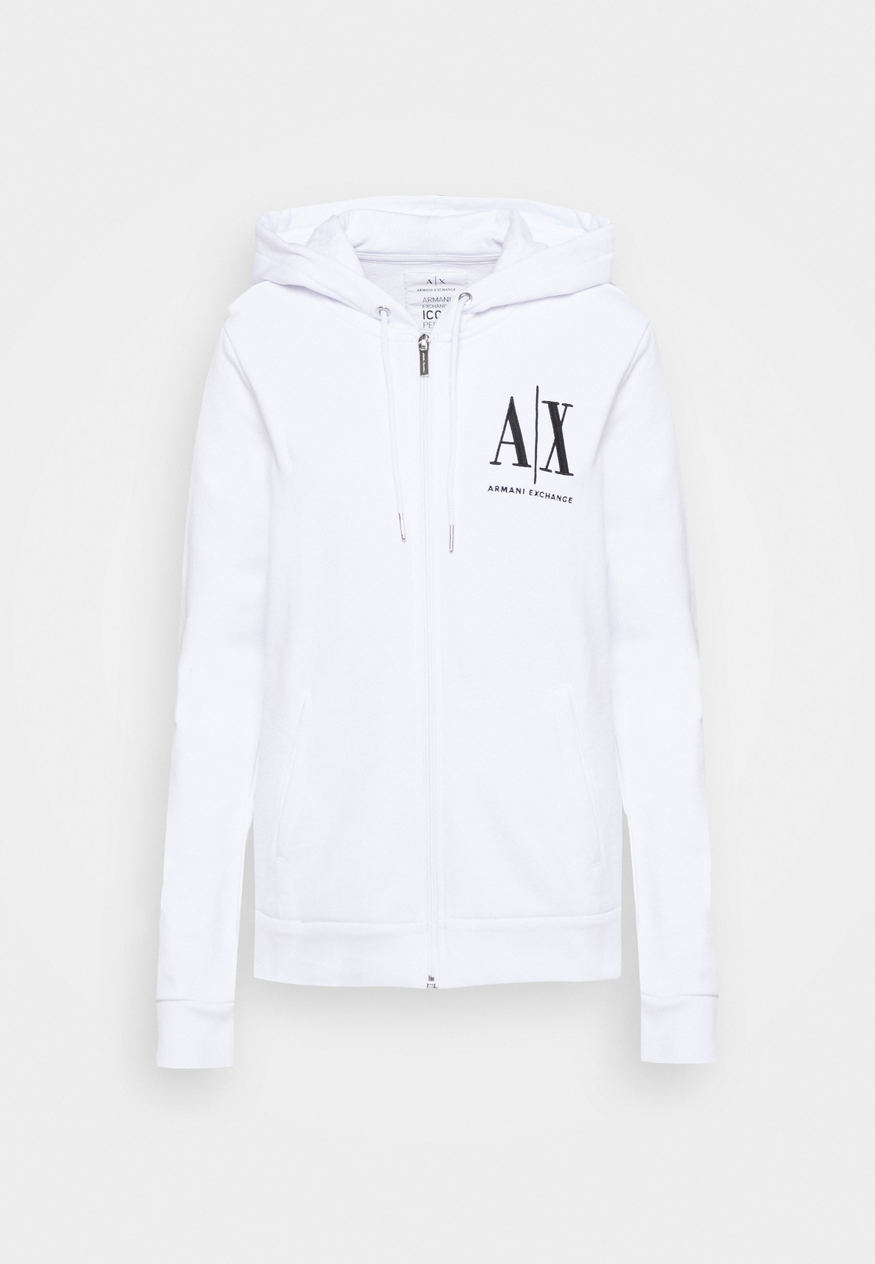 Armani Exchange ICON - Zip-up sweatshirt - optic white/white - Zalando.de