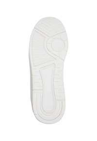 Sneakeri tald, peamiselt valge, tekstuuriga haardemustrite ja ümmarguse logoga. Omadusteks on sooned ja sile keskmine osa.