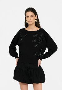 LIU JO WITH GEMSTONES - Pulover - black