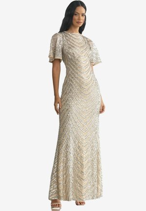 Lipsy SEQUIN COWL NECK REVERSIBLE  - Proginė apranga - champagne gold