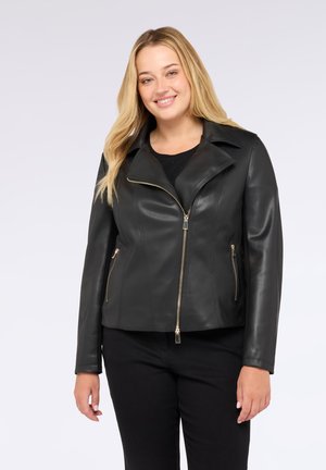 CON ZIP  - Faux leather jacket - nero