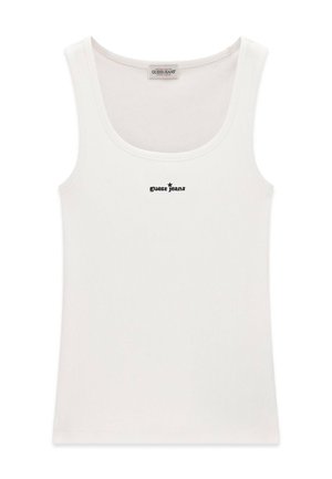 Guess Jeans, TANKTOP MIT GESTICKTEM LOGO - Top - weiß