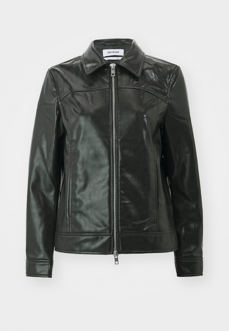 Weekday Imitatieleren jas zwart