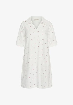 Kaffe Curve, KCFLORINA - Denimkjoler - white denim rose flower