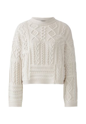 Oui, Patchwork - Jumper - offwhite