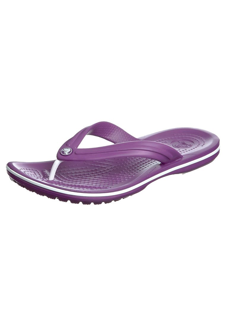 purple croc flip flops