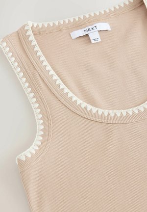 Next REGULAR FIT - CONTAST TRIM SCOOP NECK SLEEVELESS - Top - neutral