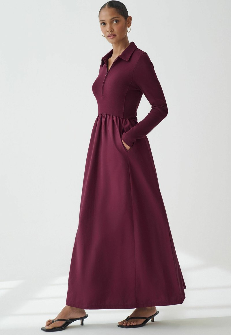 Next LONG SLEEVE COLLARED-REGULAR FIT - Maksikleit - oxblood red
