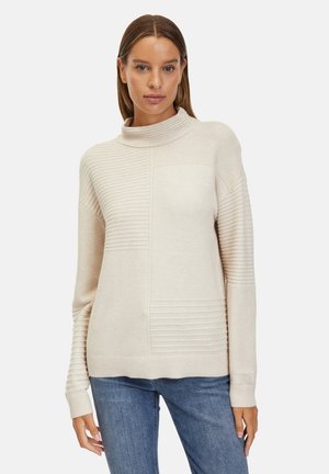 MIT DETAILS - Strickpullover - light beige melange