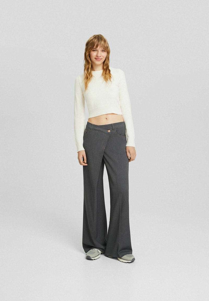 Bershka Broek grijs gemêleerd