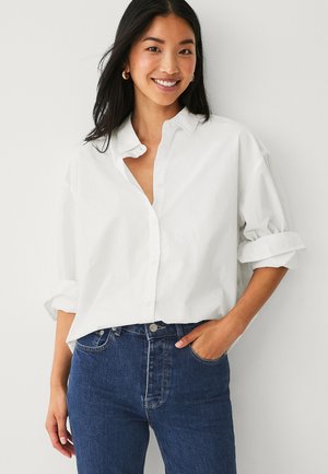 POPELINE - Skjortebluser - white