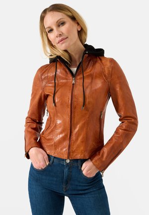 DALIA - Lederjacke - cognac