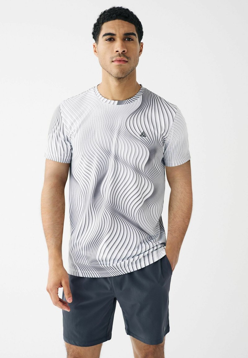 Next ACTIVE TIE DYE - Marškinėliai su spaudiniu - grey wave