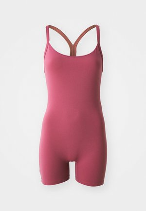 Under Armour MOTION SHORTS BODYSUIT - Gimnastički dres - fuchsia dusk/dark maroon