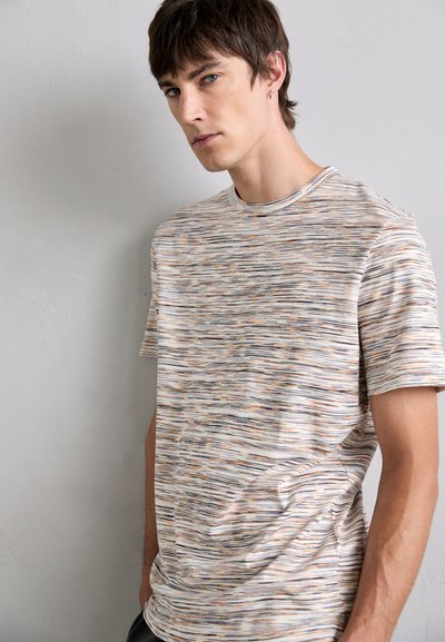 Missoni SHORT SLEEVE - Print T-shirt - white/orange