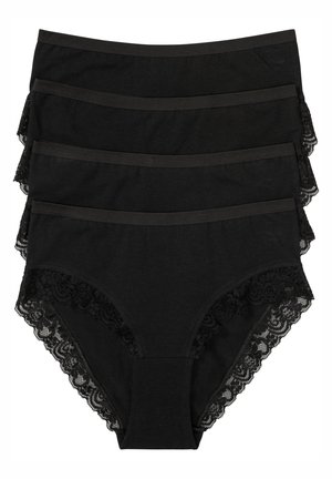 bonprix 4 PACK - Slip - black