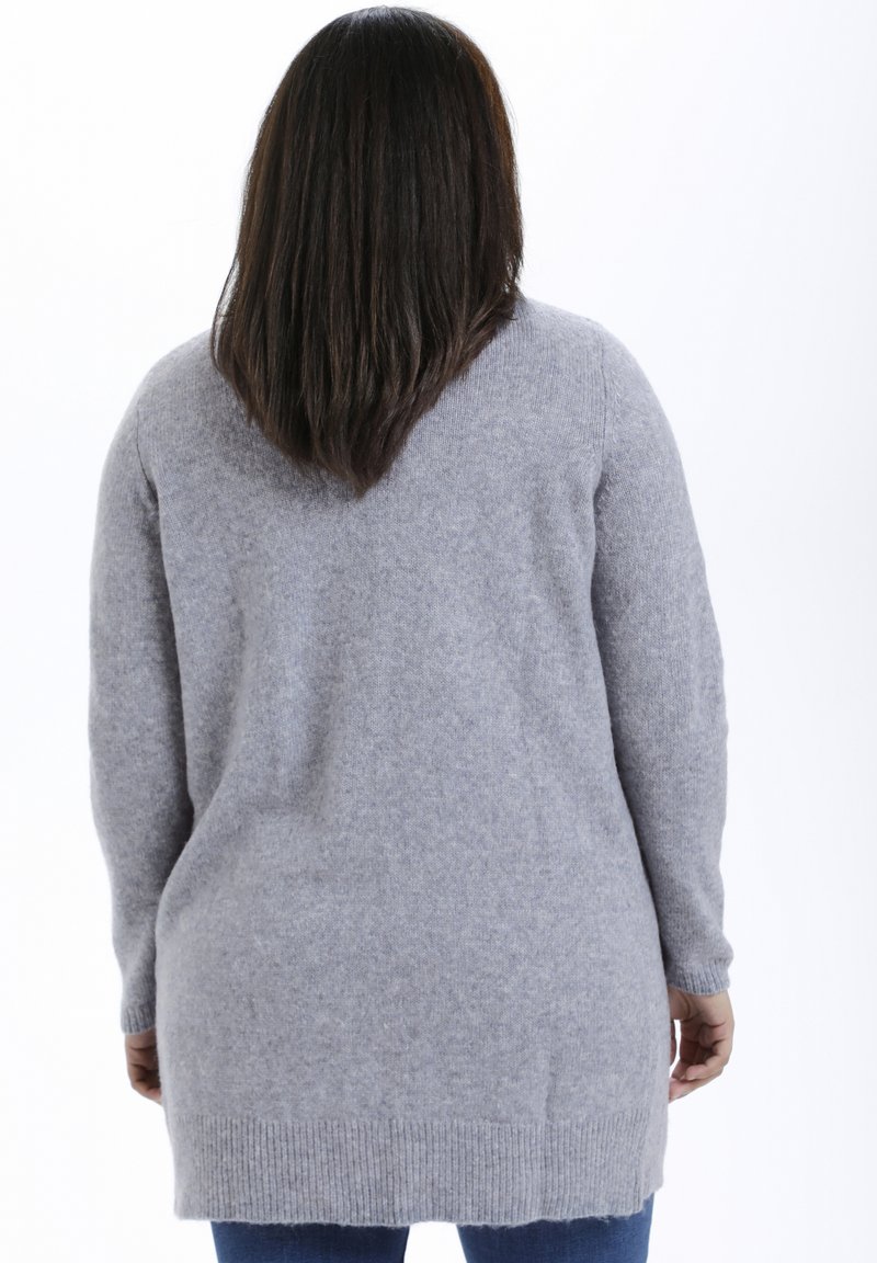 Damen Strickjacken | Kaffe Curve Strickjacke tradewinds melange/grau-meliert - RD74967 Damen Strickjacken | Kaffe Curve Strickjacke tradewinds melange/grau-meliert - RD74967