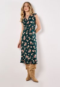 Apricot PAINTERLY FLORAL MIDI  - Freizeitkleid - green