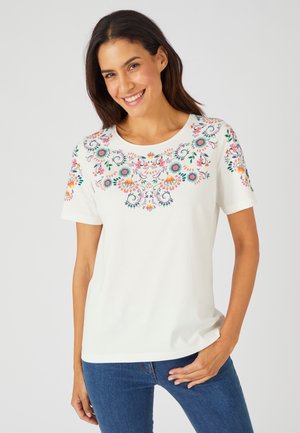 Damart Print T-shirt - blanc cassé