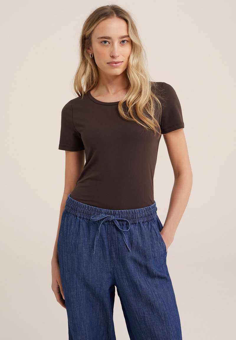 WE Fashion T-Shirt basic - brown