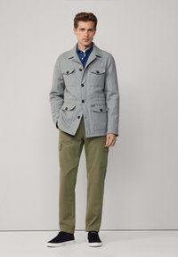 Façonnable FLAP POCKET - Chaqueta de entretiempo - light grey marl
