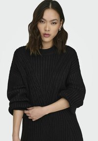 ONLY BALLONÄRMEL - Vestido de punto - black