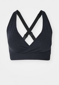 SOFT SEAMLESS ADJUSTABLE BRA - Vidutiniškai krūtinę prilaikanti sportinė liemenėlė - navy melange