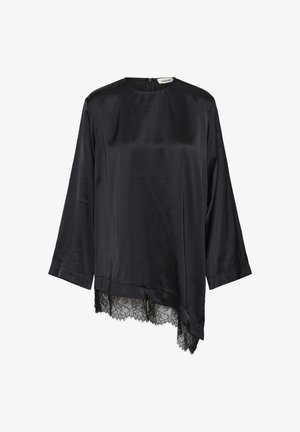 Soaked in Luxury, SLVERONA LACE TEE LS - Pusero - black