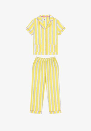 Chelsea Peers, WIGGLE STRIPE SET - Pyjama - yellow