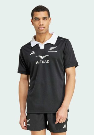 adidas Performance ALL BLACKS RUGBY AEROREADY SHORT SLEEVE - Polo shirt - all black