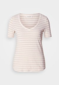 SHORT SLEEVE V NECK  STRIPED - T-shirt imprimé - silky stone