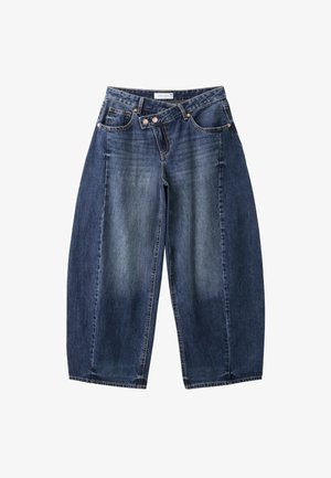 Stradivarius, CROSSOVER WAIST BAGGY JEANS - Jeans baggy - mottled blue