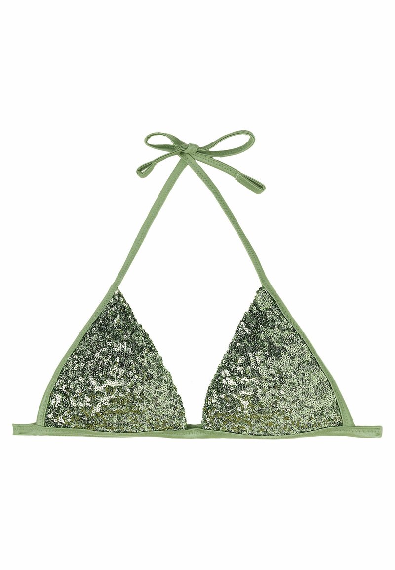 Calzedonia CANNES Bikinitoppe paillettes desert green/lysegrøn