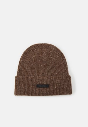 Calvin Klein BEANIE UNISEX - Căciulă - mottled brown